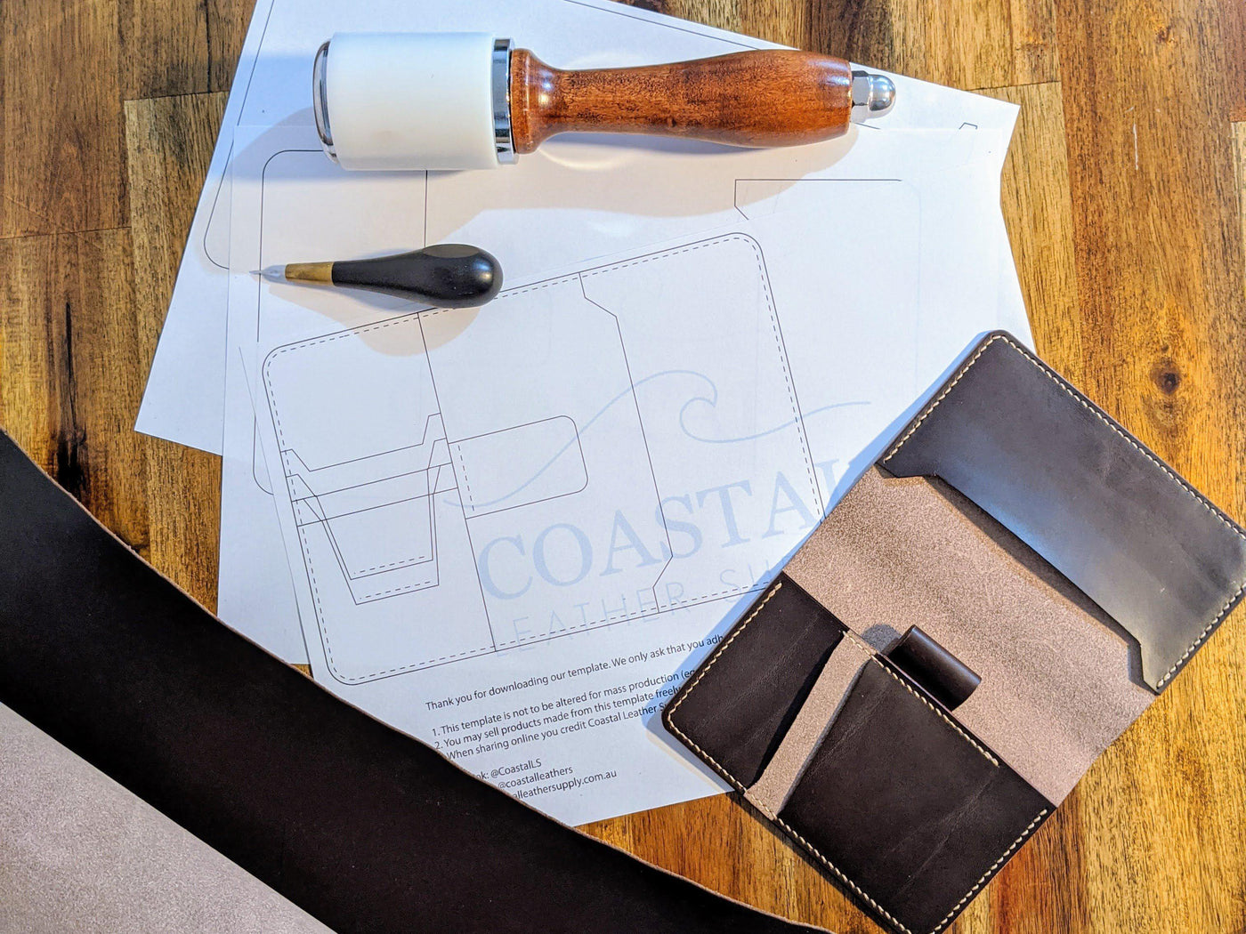 Leather Travel Diary Template | CLS-Coastal Leather Supply